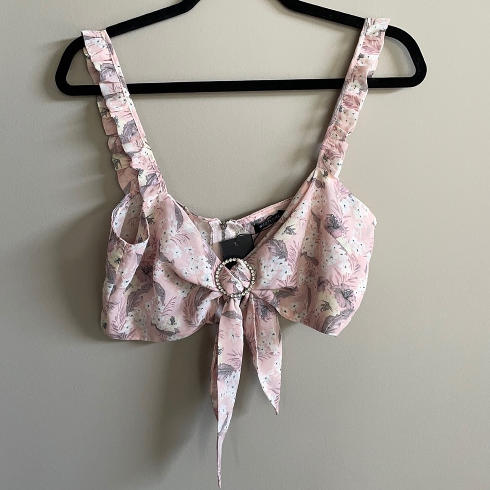 Pink floral top